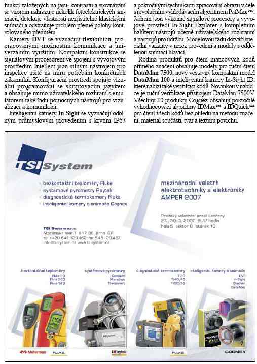 Co najdete v expozici TSI System na veletrhu AMPER2007