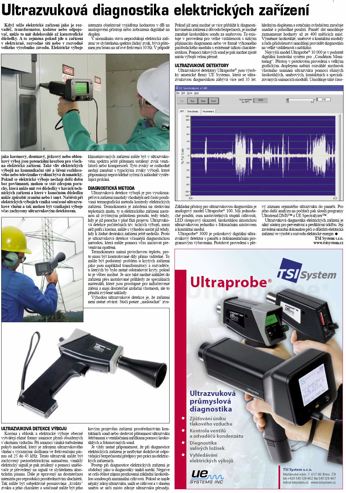 Článek Ultrazvuková diagnostika elektrických zařízení, Technický týdeník, č.25 2009